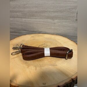 3/$30 Brown Faux leather purse adjustable replacement strap